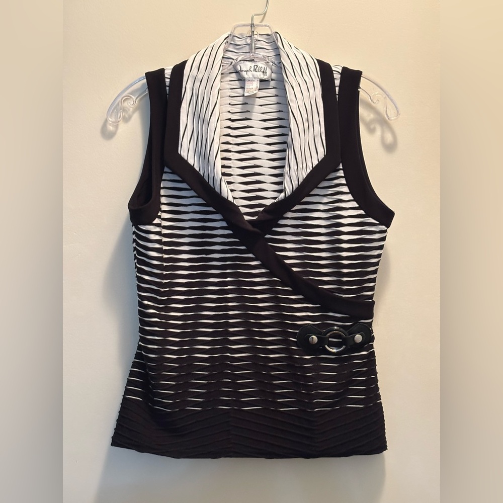 Joseph Ribkoff Striped Black/ White Blouse